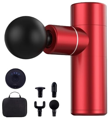 GoGun Air，Massagepistole – Hochwertige Mini-Massagegun mit USB-C, 4 Aufsätzen und 4 Intensitätsstufen für Muskel und Faszienentspannung