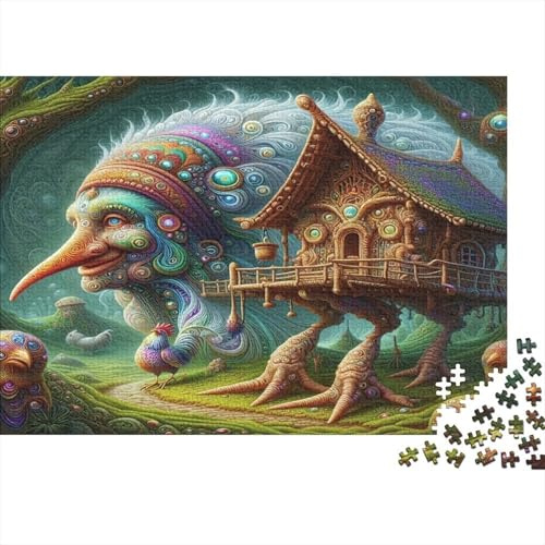 Gnome Treehouse Jigsaw Puzzles 1000 Piece Recycled Paper Gifts for Men & Women Fantasy Forest Puzzle Impossible Hard Difficult Challenging Family Game Great Gift Idea 70x50cm/1000pcs