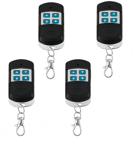 Telecomando Cancello Universali, 4 Pezzi Telecomando 433 mhz Universale, Non Compatibili con Rolling Code, Facili da Clonare per Garage Cancelli Allarmi