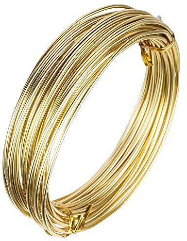 Ideen mit Herz Schmuckdraht zum Basteln | Aluminium-Draht | Basteldraht | Ø 2mm | 10 m lang (hellgold)