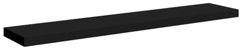 vidaXL Wandregal Schwebend Hängeregal Wandboard Bücherregal Regalbrett Schweberegal CD DVD Regal Wand Dekoregal Schwarz 120x23,5x3,8cm MDF