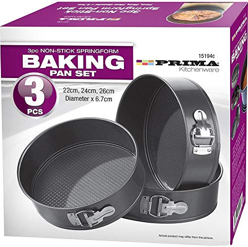 New 3PC Non-Stick Form Round Bake Cake PAN TIN Tray BAKEWARE Set Kitchen Cooking