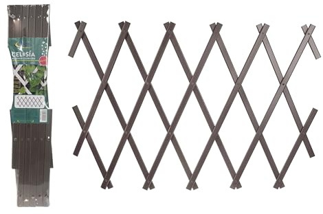 HERSIG - Celosias para Terraza Exterior - Celosia PVC Color Marron (60x180cm) - Celosia Extensible - Decoracion Jardin Exterior - Celosias Decorativas Resistentes