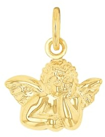 Amor Motivanhänger Unisex Damen Herren Anhänger, 1,6 cm, Gold, Engel, Kommt in Schmuck Geschenk Box, 2013399