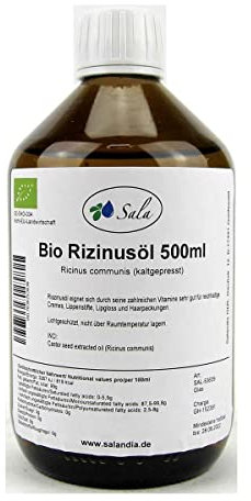 Sala Rizinusöl kaltgepresst BIO 500 ml Glasflasche