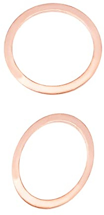 DTGN 36.3mmx44mmx2mm(IDxODxT) Plat Cuivre Étanchéité Rondelles - 2Paquet - Bien pour Industriel Machines M36 Vis - Cuivre Plat Anneau Joint