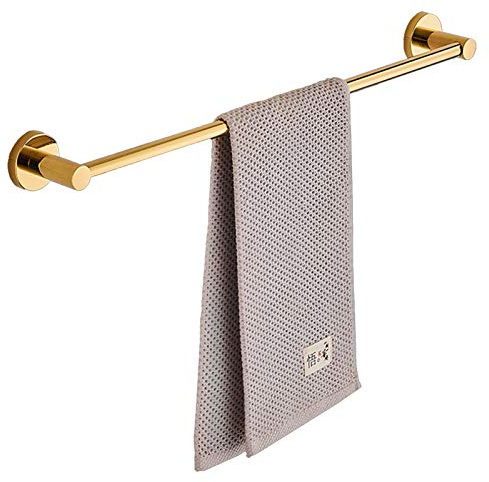 Towel Ring, Towel Rail for Bathroom, Luxury Gold Towel Bar Rail for Bathroom,Stainless Steel Wall Mount Single Tower Rod Hanger for Home and Hotel,30cm-80cm Optional(SZ:40cm) ( Color : Gold , Size : 7