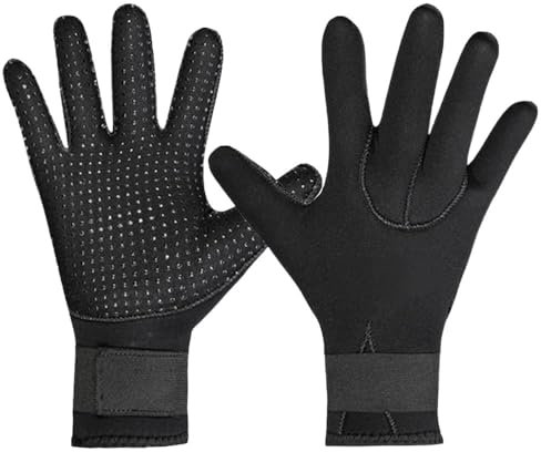 Tauchhandschuhe 3mm Tauchen Handschuhe Schwimmen Flossen Scuba Tauchen Surf Kitesurf Windsurf Handschuhe for Angeln Unterwasser Angeln Ausrüstung Neoprenhandschuhe (Color : G31 Black Gloves, Größe :