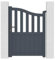 BillyOh Tor Pedestrian Aluminium Gate Outdoor Garden Gate with Lock (100x140)