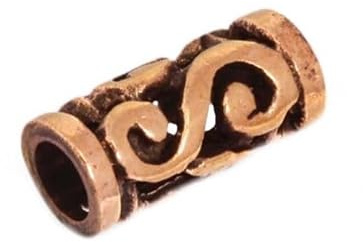 Windalf Kleine Haar- & Bartperle FENELLA 9 mm Spiralen Bronze