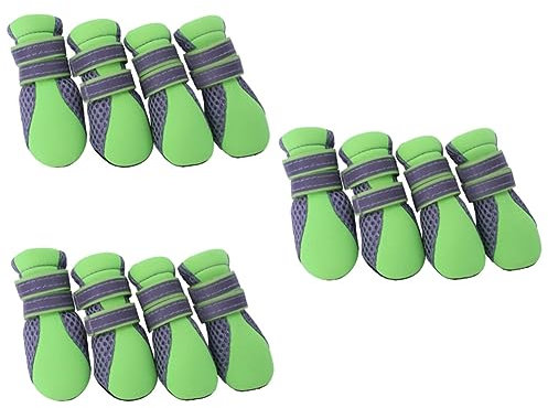 3St Schuhe für Hunde grüne Hundeschuhe Haustier Stiefel Haustierschuhe Wanderstiefel für Hunde Einhorn-Hundemütze pet Supplies haustierbedarf Haustier-Hundeschuhe Hundestiefel BESPORTBLE