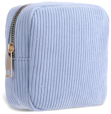 Period Bag for Teen Girls, Sanitary Napkin Storage Bag, Corduroy Menstrual Pad Zipper Bag for School Office Storage Sanitary Products