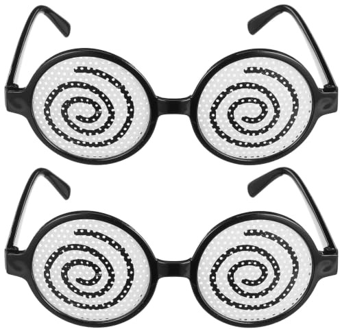 2 Stück Halloween Brillen aus Pc, Schwarz, Lustige Fotorequisiten