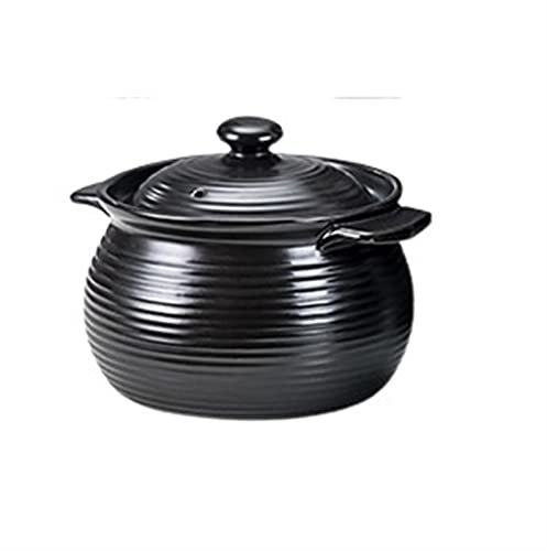 Pentola per brodo, casseruola monoporzione, pentola per stufato Resistente al Calore, pentola per stufato, pentola in Porcellana a Gas Domestico, casseruola