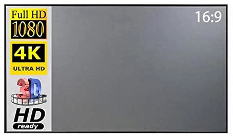 Écrans de Projection Écran de Projection for la Maison 16:9 Portable HD 60 72 84 100 106 120 130 133 Pouces écrans de Projection en Toile réfléchissante(120 inch)