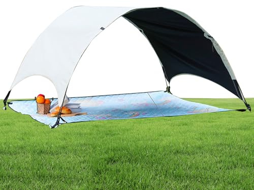 Strandsonnenheim - tragbares Camping -Sonnenzelt mit UPF 50+ Schutz | Sonnenschattenzelt | Leichter Familien Sonnenschild Baldachin für Strandwandern und Reisen | Einfache Einrichtung mit Tragetasche