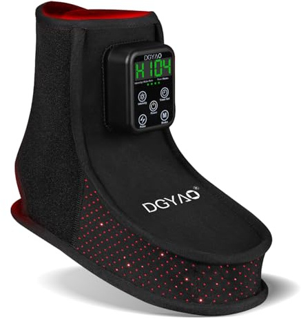 DGYAO Infrared Red Light Therapy Pad for Foot Massage Ankle Relax Boots Slipper Portable with Powerbank Home Use Device