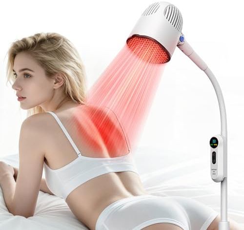 Infrared Red Light Therapy for Body, Featuring Integrated 750nm Red&1500nm Near&2500nm Mid-Infrared Heat Lamp Therapy for Pain Relief, Muscle Relaxation, Skin Smoothing, Suitable for Full-Body Use
