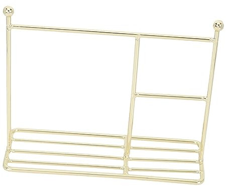 CHICAMPERA Mini Desktop Kleiderständer Für Puppen Goldene Kleiderablage Für Puppenhaus-Dekoration Für Aufbewahrung Von Puppenkleidern Und Accessoires