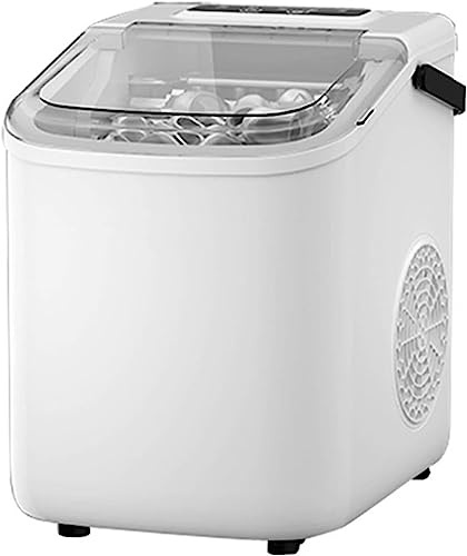 Machine à glaçons avec poignée de transport, 7,7 à 10 kg/jour, 9 pièces prêtes en 6 minutes, autonettoyantes portables, compactes, parfaites pour la maison/cuisine/bureau/bar