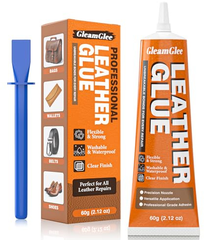 Leather Glue 60ml – Extra Strong, Waterproof & Flexible Adhesive – Fast-Drying Repair Glue for Leather & Vinyl – Ideal for Shoes, Bags, Sofas, Jackets, Car Seats & More