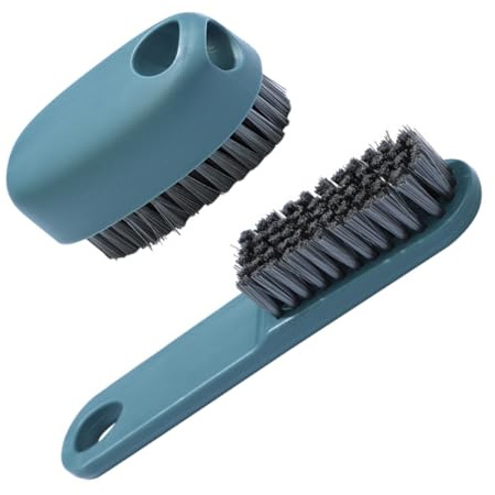 BESPORTBLE Soft Bristle Household Scrubbing Brush for Clothes and Shoes Portable Multipurpose Laundry Brush with Supple Bristles for Stain Pretreatment and Gentle Cleaning Blue Kit for Home