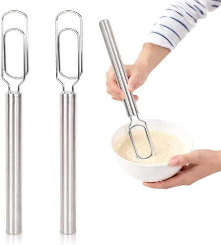 Mélangeur De Pâte à Pain,Fouet Danois pour, Mélangeur De Pâte Danois, Fouet Danois,mélangeur de pâte de Cuisine, 304 Fouet Manuel en Acier Inoxydable pour pâte, pour Pâte à Pain