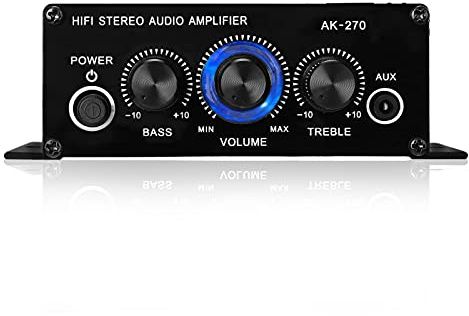 Mini amplificatore audio stereo per auto Ak270 20 W ricevitore audio surround portatile a 2 canali amplificatore di controllo audio altoparlante con Aux, supporta smartphone, Mp3
