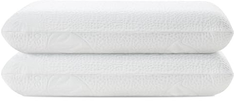 BedStory Almohada Viscoelástica 70 cm, Núcleo Compacto, Tejido Aloe Vera, Soporte Cervical Ergonómico, Memory Foam Adaptable Cuello, Funda Cremallera Lavable - Pack de 2 Unidades de 70x40cm