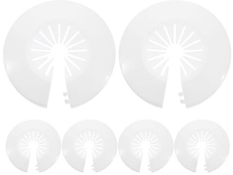 TOMETURE 12 Bridas de Pared divididas: Placas embellecedoras de plástico para tuberías de 1,18 a 4,06 Pulgadas - Cubierta de fontanería para baño y Cocina - Tapa para Orificio de Aire Acondicionado