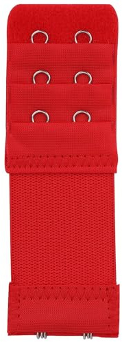 Trimming Shop Elastic Bra Extenders 3x2/3x3 Hook Extension Strap, 1 Pack | Soft & Comfortable, Stretchy, Adjustable Bra Back Extension, Polyester and Stainless Steel Hook Design, 9x3.2cm / 9x5.6cm