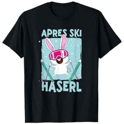 Apreskihaserl Skifahrerin Apres Ski Partyhäschen Skihase T-Shirt