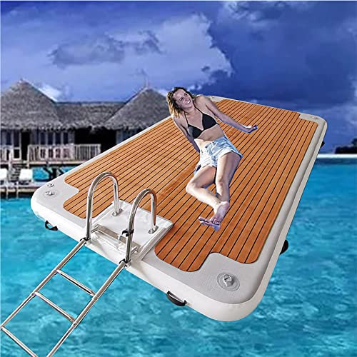 Quai flottant gonflable, radeau de plage, quai de bateau à moteur, plate-forme de pêche, tapis de yoga de loisirs, tapis de pont d'île, tapis d'eau flottant, 4 x 2 m