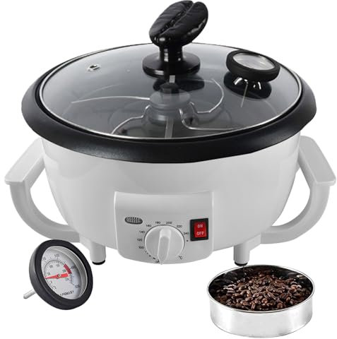 XoTiq Torréfacteur électrique à Usage Domestique, torréfacteur 1200 W, torréfacteur électrique Domestique de 750 g, Machine de Cuisson pour cuisinière, torréfacteur de comptoir