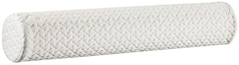 ZNJAMN Bolster Almohada Redonda cómoda de Espuma viscoelástica for el Cuello y Refuerzo Cervical con Funda Suave Lavable extraíble, Soporte for Dormir de Espalda para Dormitorio(8x45cm White)
