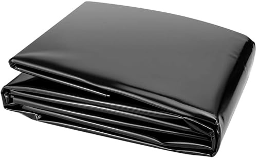 Revestimiento de estanque resistente de 1 x 6 m, membrana de jardín negra para estanques preformados, base flexible, impermeable, plegable para una fácil instalación
