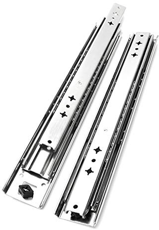 Cabinet Drawer Slides, runners1 Pair Ultra Silent Ball Bearing Full Extension Drawer Runners Slides,Heavy Duty 120kg,250mm~1000mm,for Industrial Cabinets,Modified Cars (10in/250mm)(20in/500mm)