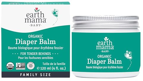 Earth Mama Organic Diaper Balm - 4 fl oz - Diaper Cream for Baby - Safe for Sensitive Skin - Baby Essentials