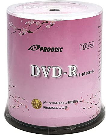 Prodisc DVD-R 16X 4.7GB Logo Blank Data Video Movie Recordable Media – 100 Discs (Japanese Limited Edition)