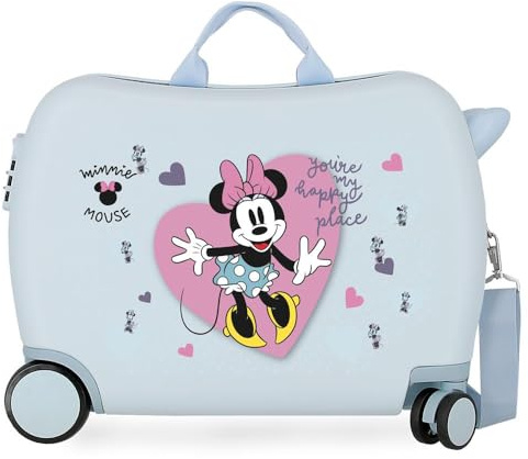 Disney Minnie My Happy Place Blau Kinderkoffer 50 x 39 x 20 cm starres ABS seitliches Zahlenschloss 34 l 1,8 kg 4 Rollen Handgepäck