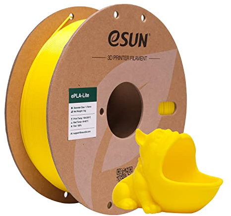 eSUN PLA Lite Filamento 1,75 mm, filamento modificato PLA 1kg Giallo