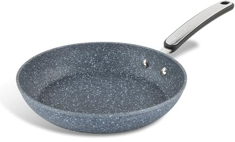 Scoville Expert Neverstick+ - Padella antiaderente in alluminio, 24 cm, adatta a tutti i piani cottura, manico ergonomico, atossica, senza PFOA, lavabile in lavastoviglie, colore: grigio