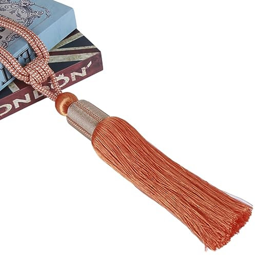 Gardinenbänder 2 Stück Keine Stanzung Keine Installation Gardinenumreifung Vorhang Umreifung Gardinenschnur Vorhang Seil Vorhangschnur Fensterdekoration, Orange