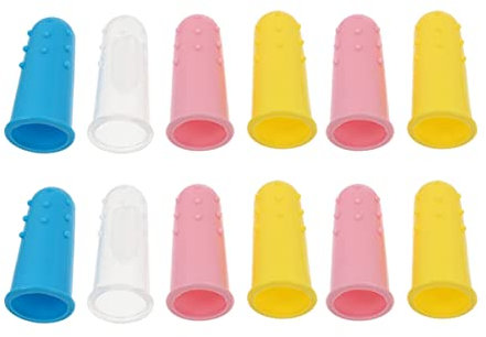 Lurrose 12stücke Fingerzahnbürsten Aus Silikon Infants Zahnpflegebürste Mit Zungenreiniger Für Kleinkinder Sanfte Flexible Zahnhygiene Für Zuhause Und Unterwegs