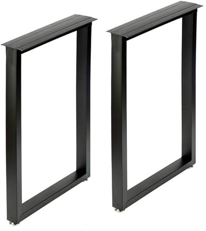AKOGG 2 Stück Tischbein Metall,Tischgestell Aus Eisen,DIY Möbelbeine,Industrial Tischgestell Tischkufen,Tischbeine Für Schreibtisch Esstisch,Konferenztisch Usw,Möbelfüße Aus Vierkantprofil 50x30 Mm (