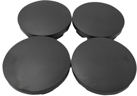 JNNJ 4 Stück Universal-Nabenkappen, Universal Felgen Radnaben Radmittelkappen, Tuning-Zubehör Für Fahrzeug Auto Radnaben Kunststoff Abdeckungen(Schwarz)