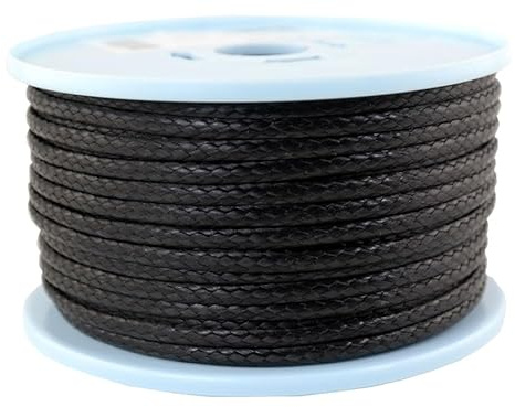 Gepotex Corde tressée Dyneema en Dyneema - Diamètre 4 mm - 50 m - Noir, Ø 4mm