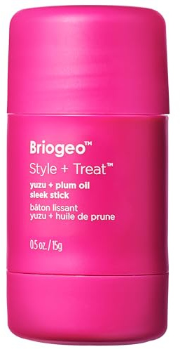 Briogeo Style + Treat Hair Styling Sleek Stick | Flyaway Control & Smooth Styles | Lightweight Finishing Balm | Silicone-Free | Vegan & Cruelty-Free | 0.5 oz