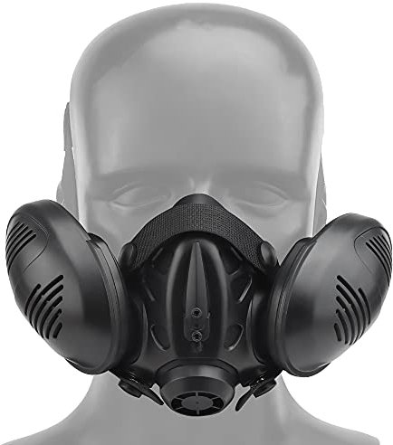 ANSNOW Protective Respirator Fast Helmet Half Face Gas for Military Paintball Airsoft Hunting Cs Ant Men Modeling/Black/1 Count (Pack of 1)
