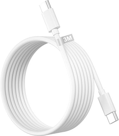 Cavo iPhone 15 16 17 3M, Cavo USB Type-C 3 Metri Cavo USB C Ricarica Rapida Cavo Type C to type C, 100W cavo Ricarica USB C Cavetto USB C per iPhone 17/16/15/15 Pro Max/15 Plus,iPad,Samsung Galaxy